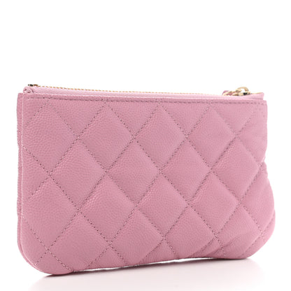 Chanel Caviar Quilted Small Cosmetic Case Light Pink 3 of 8