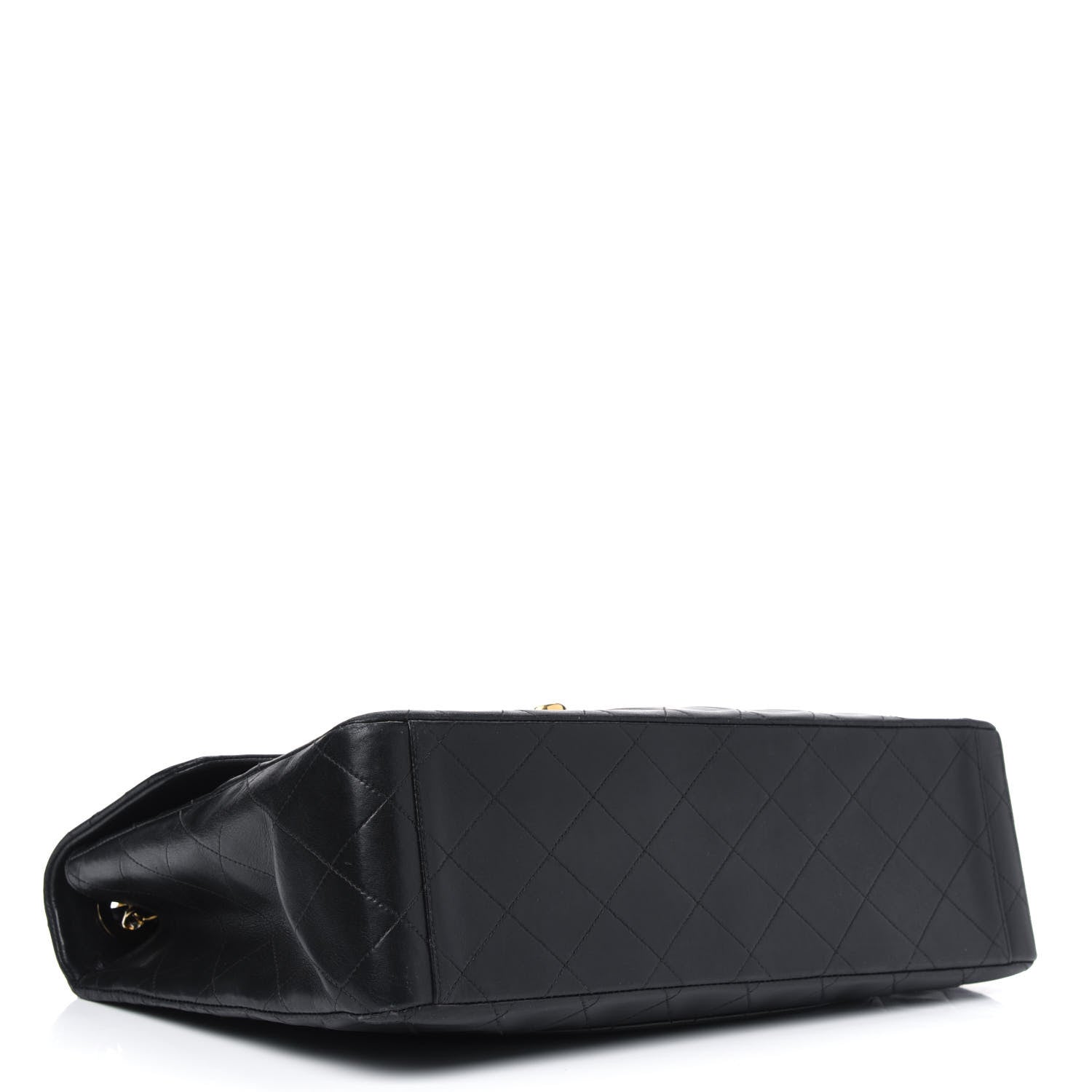 Chanel Lambskin Quilted XL Jumbo Single Flap Black 3 of 15