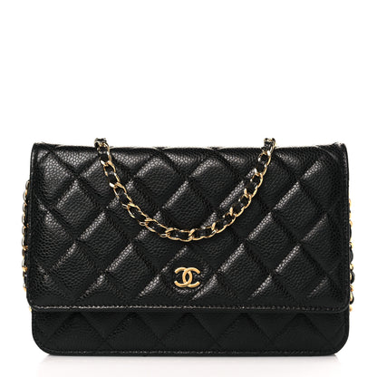Chanel Caviar Quilted Wallet on Chain WOC Black 1 of 9
