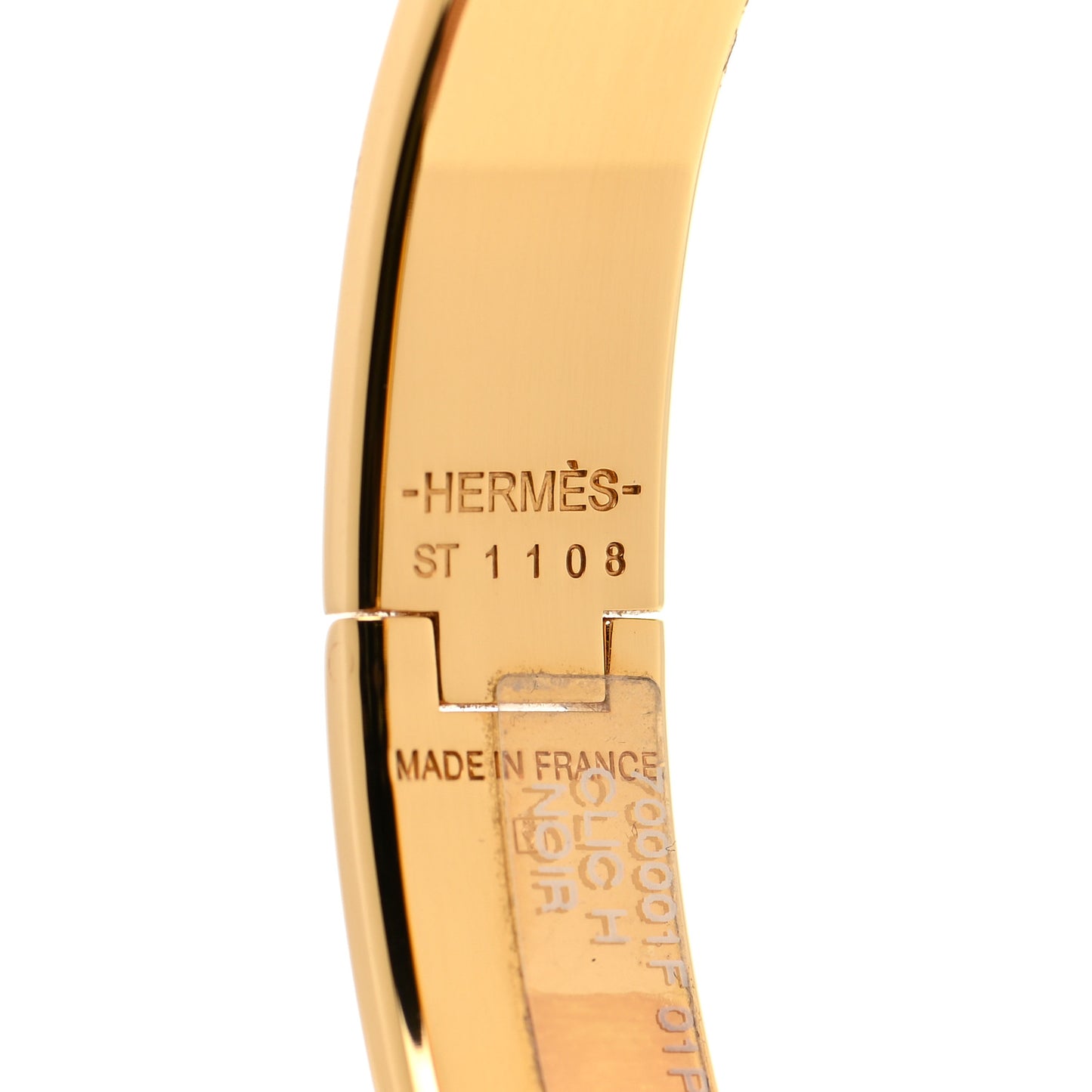 Enamel Narrow Clic Clac H Bracelet PM Black