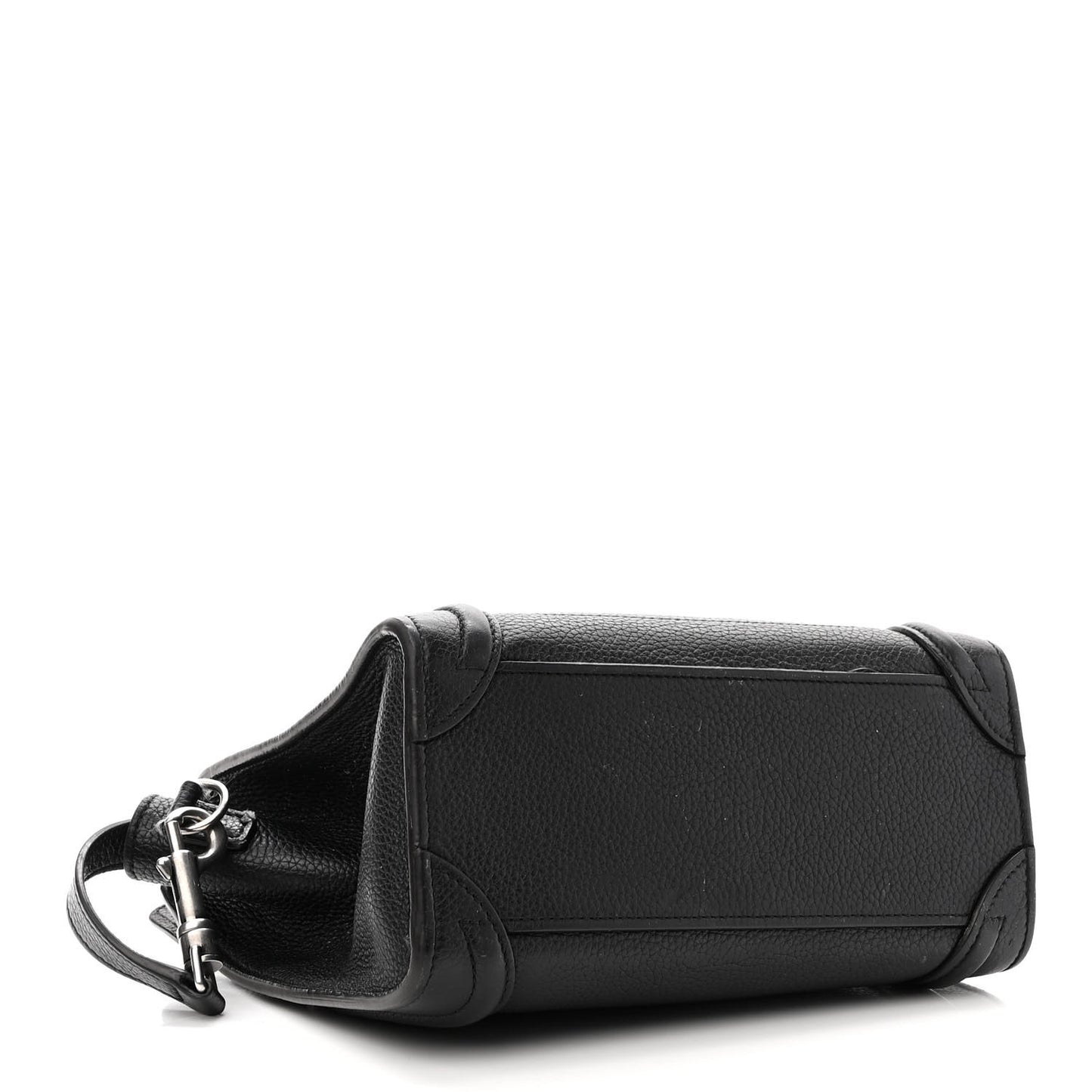 Drummed Calfskin Nano Luggage Black