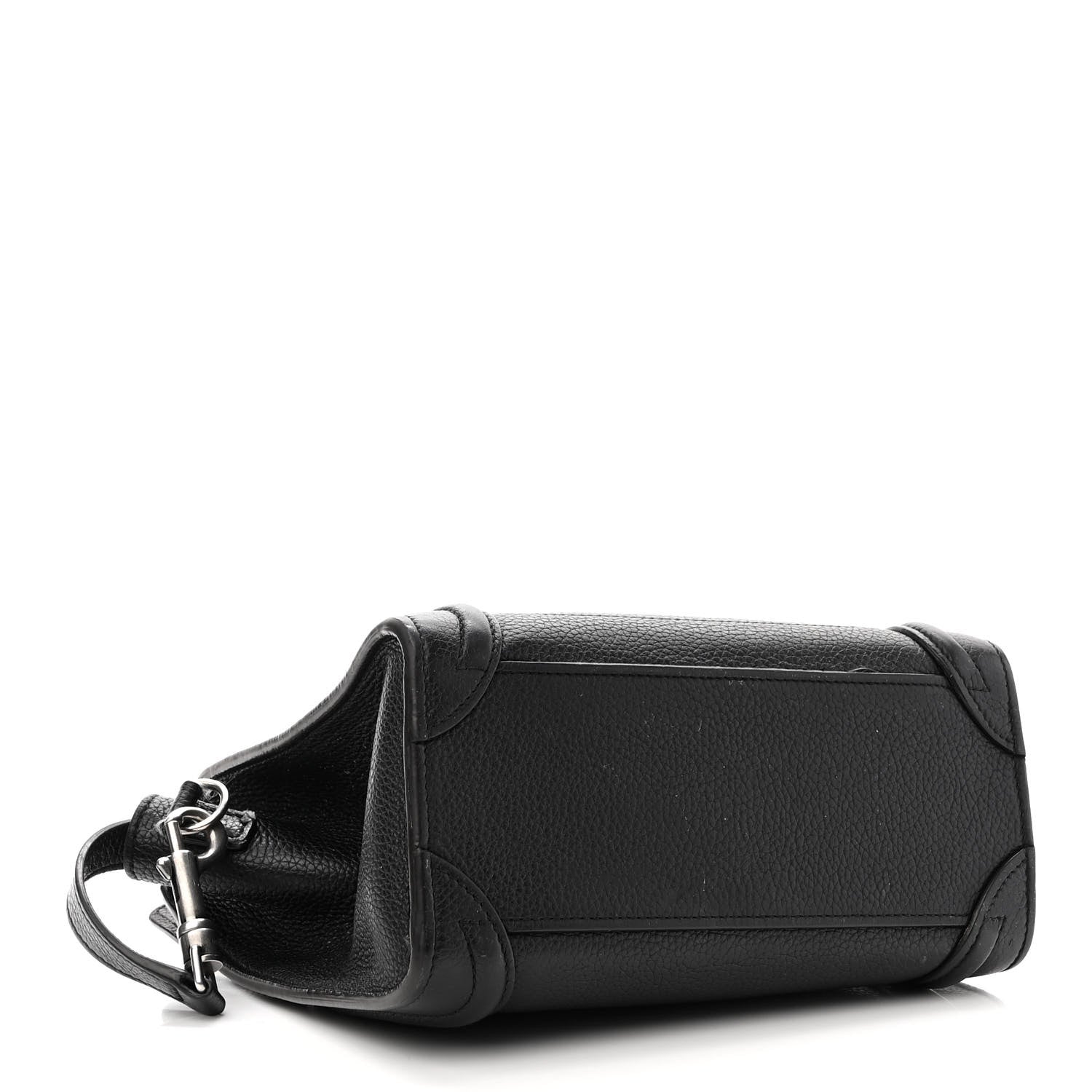 Celine Drummed Calfskin Nano Luggage Black 4 of 13