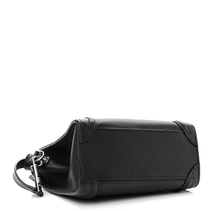 Celine Drummed Calfskin Nano Luggage Black 4 of 13