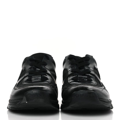 Chanel Lambskin Fabric CC Uniform Sneakers 39.5 Black 2 of 8