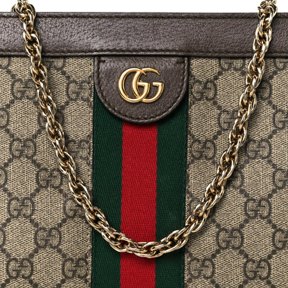 Gucci GG Supreme Monogram Web Small Ophidia Chain Shoulder Bag Brown 9 of 11