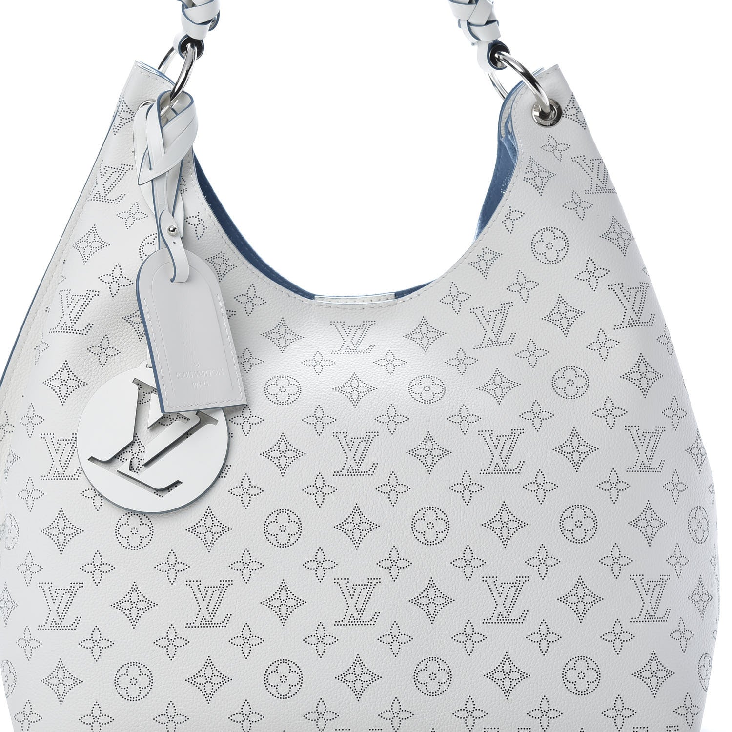 Louis Vuitton Mahina Carmel Hobo Snow 7 of 10