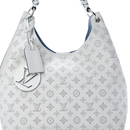 Louis Vuitton Mahina Carmel Hobo Snow 7 of 10