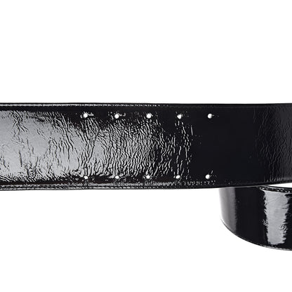 Chanel Patent Calfskin CC Wide Belt 70 28 Black 6 of 7