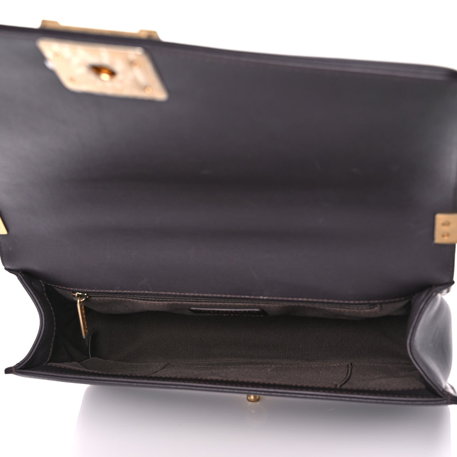 Chanel Calfskin Quilted New Medium Boy Flap Dark Brown 5 of 15
