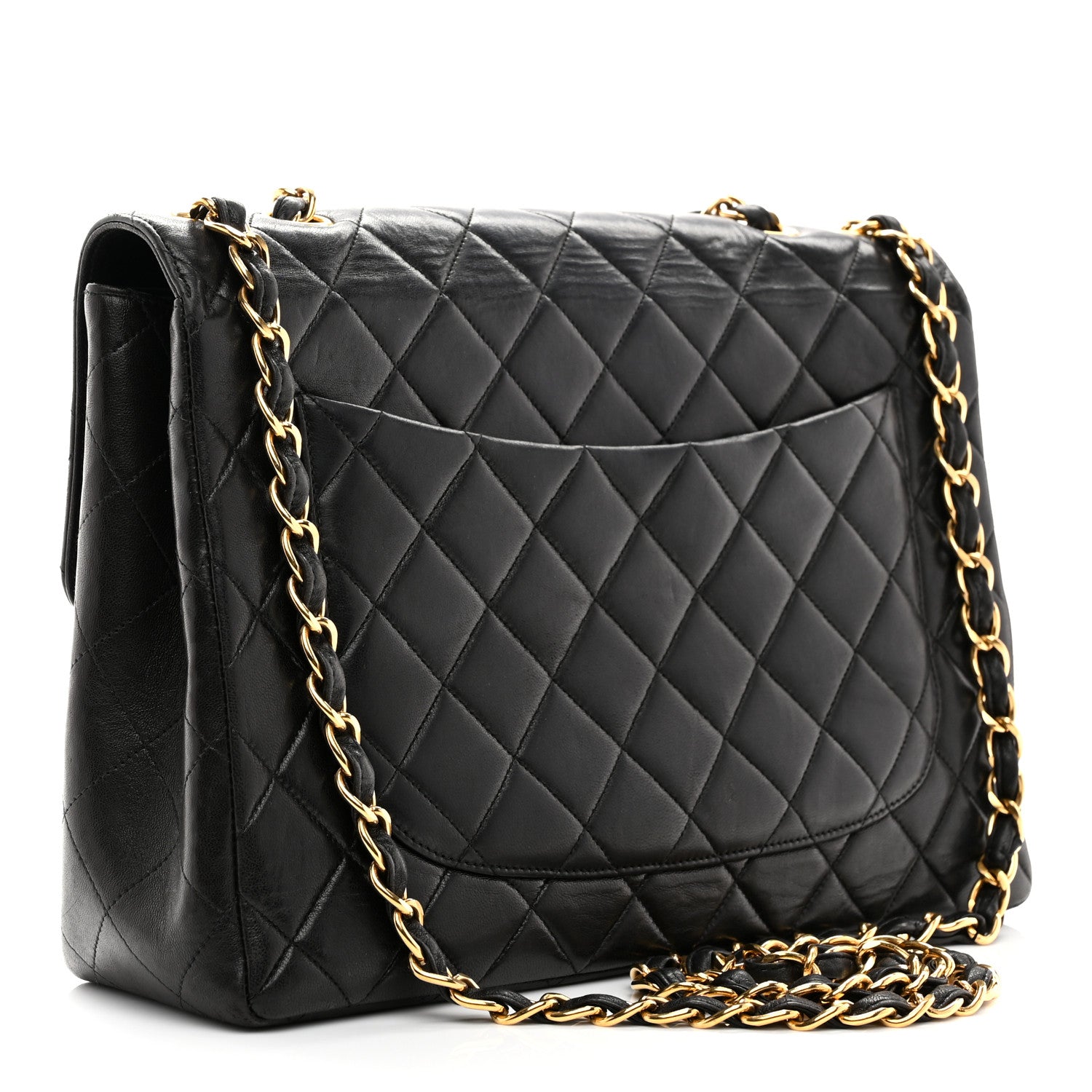 Chanel Lambskin Quilted Jumbo Single Flap Black 3 of 13