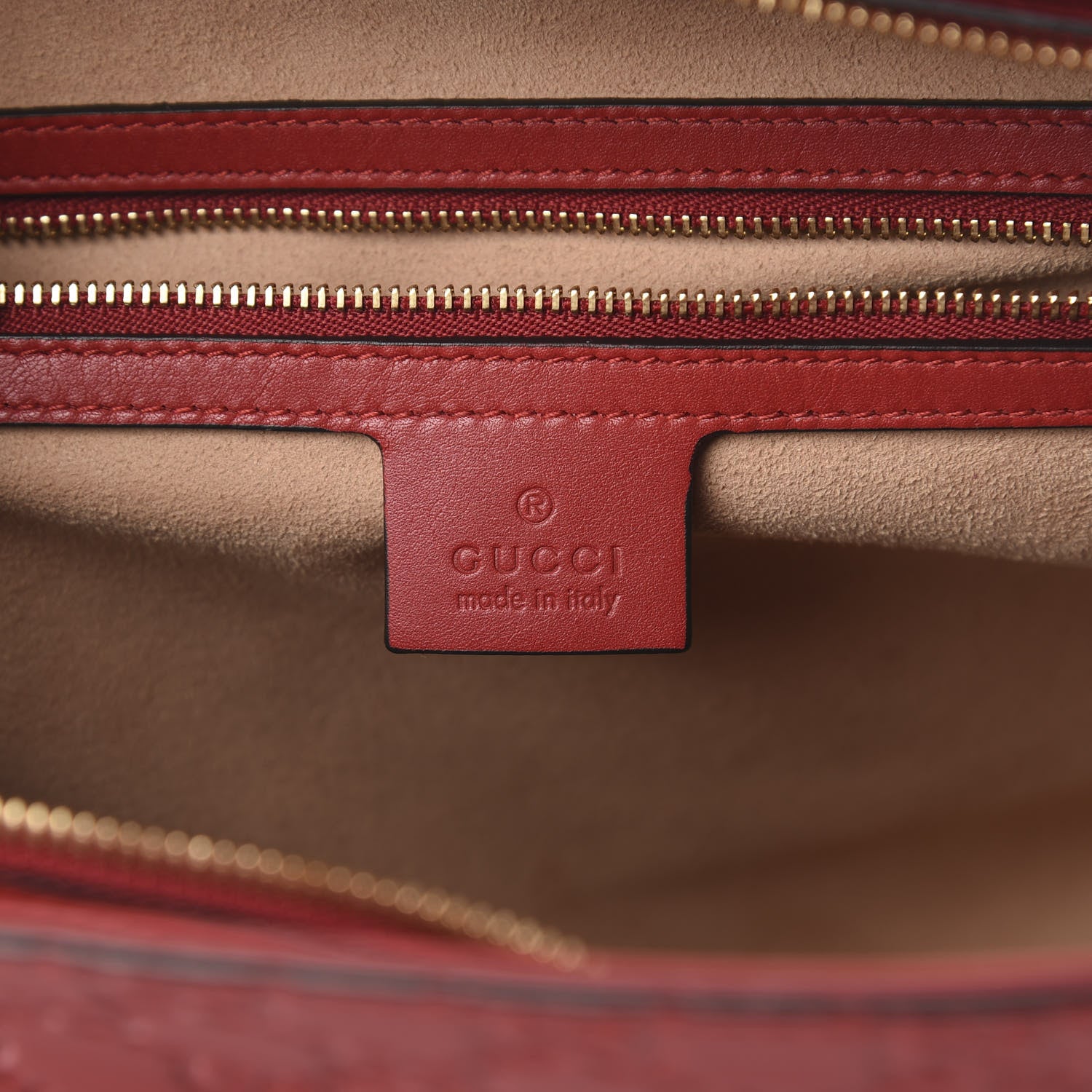 Gucci Soft Guccissima Signature Large Shoulder Tote Bag Hibiscus Red 6 of 11