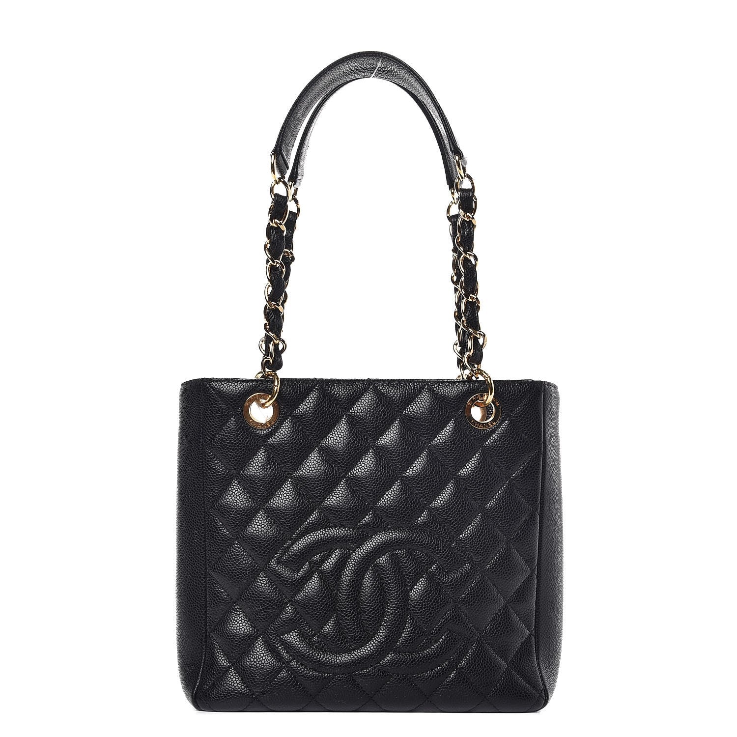 Chanel Caviar Quilted Petit Shopping Tote PST Black 1 of 7