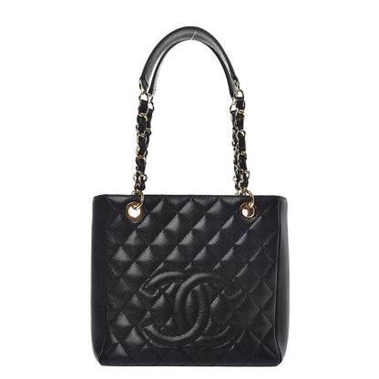 Chanel Caviar Quilted Petit Shopping Tote PST Black 1 of 7