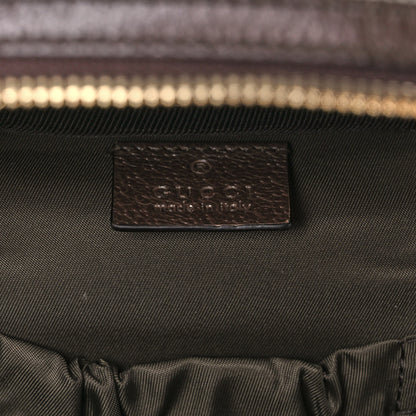 Gucci GG Supreme Monogram Textured Calfskin Web Ophidia Vanity Cosmetic Case Beige Ebony New Acero 6 of 13