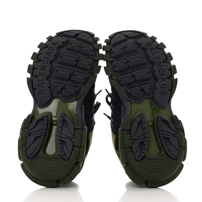 Balenciaga Mesh Rubber Tri-Color Womens Track Sneakers 38 Kaki Dark Grey Green 5 of 11