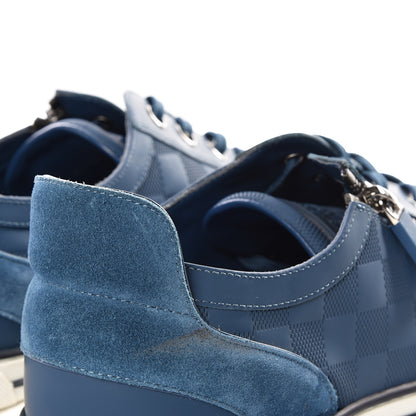 Louis Vuitton Damier Challenge Zip Up Sneakers 7.5 Blue 8 of 12