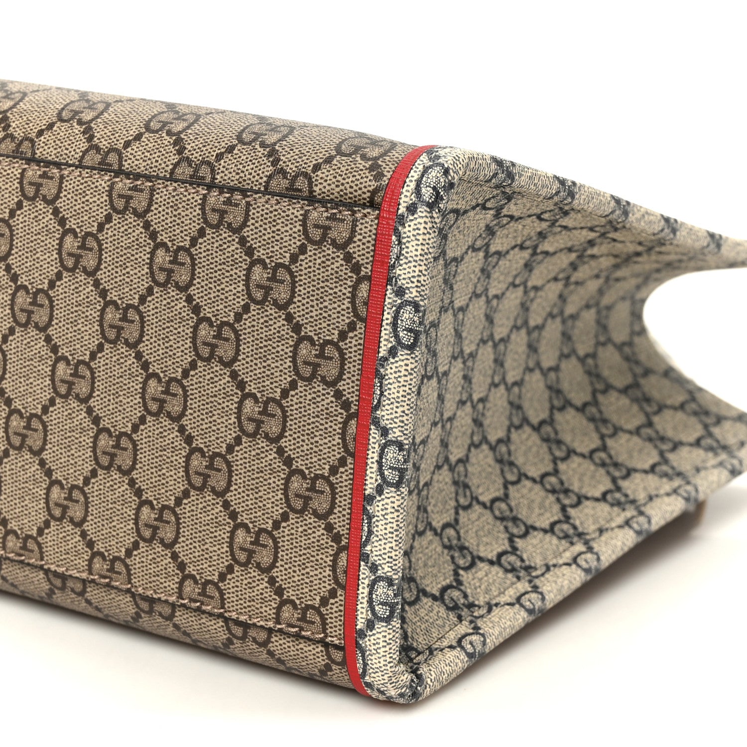 Gucci GG Supreme Monogram Exquisite Small Tote Beige Ebony Blue Crop Live Red 11 of 11