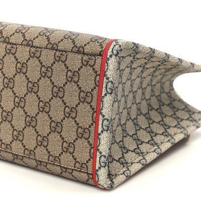 Gucci GG Supreme Monogram Exquisite Small Tote Beige Ebony Blue Crop Live Red 11 of 11