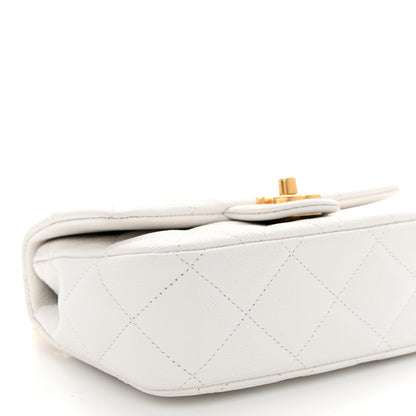 Chanel Caviar Quilted Mini Sweetheart Flap White 9 of 10