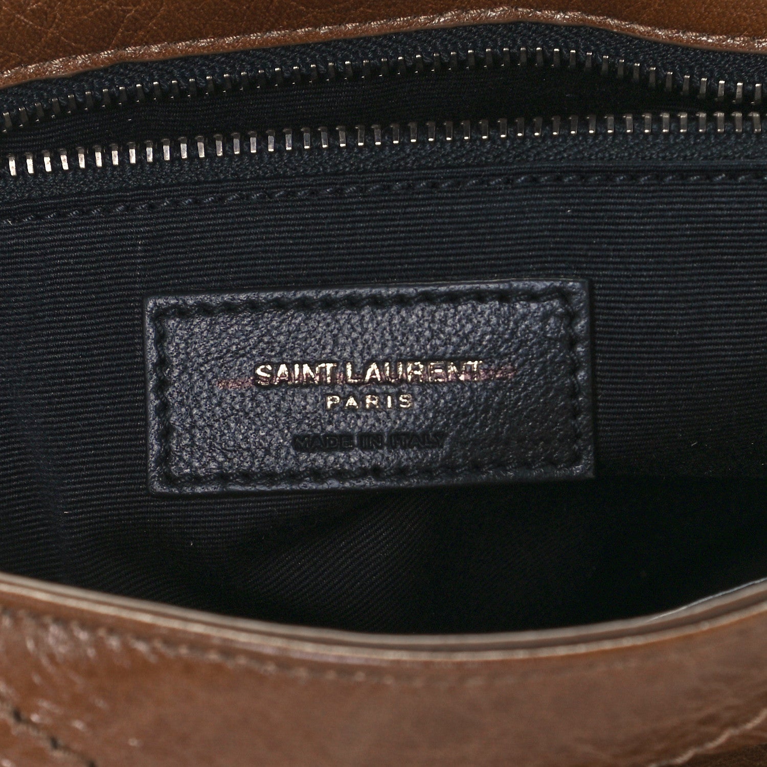 Saint Laurent Crinkled Calfskin Matelasse Monogram Medium Niki Chain Satchel Tan Brown 6 of 10
