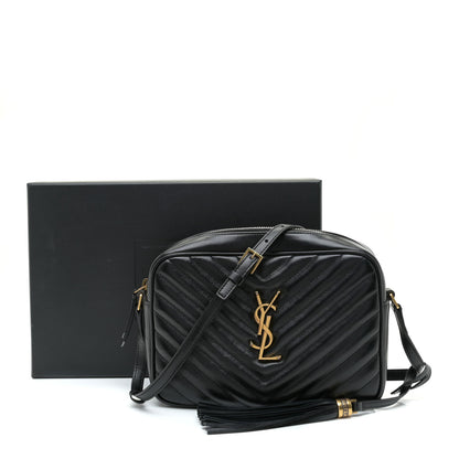 Saint Laurent Calfskin Matelasse Monogram Lou Camera Bag Black 14 of 14
