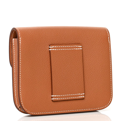 Hermes Evercolor Constance Slim Wallet Gold 4 of 13