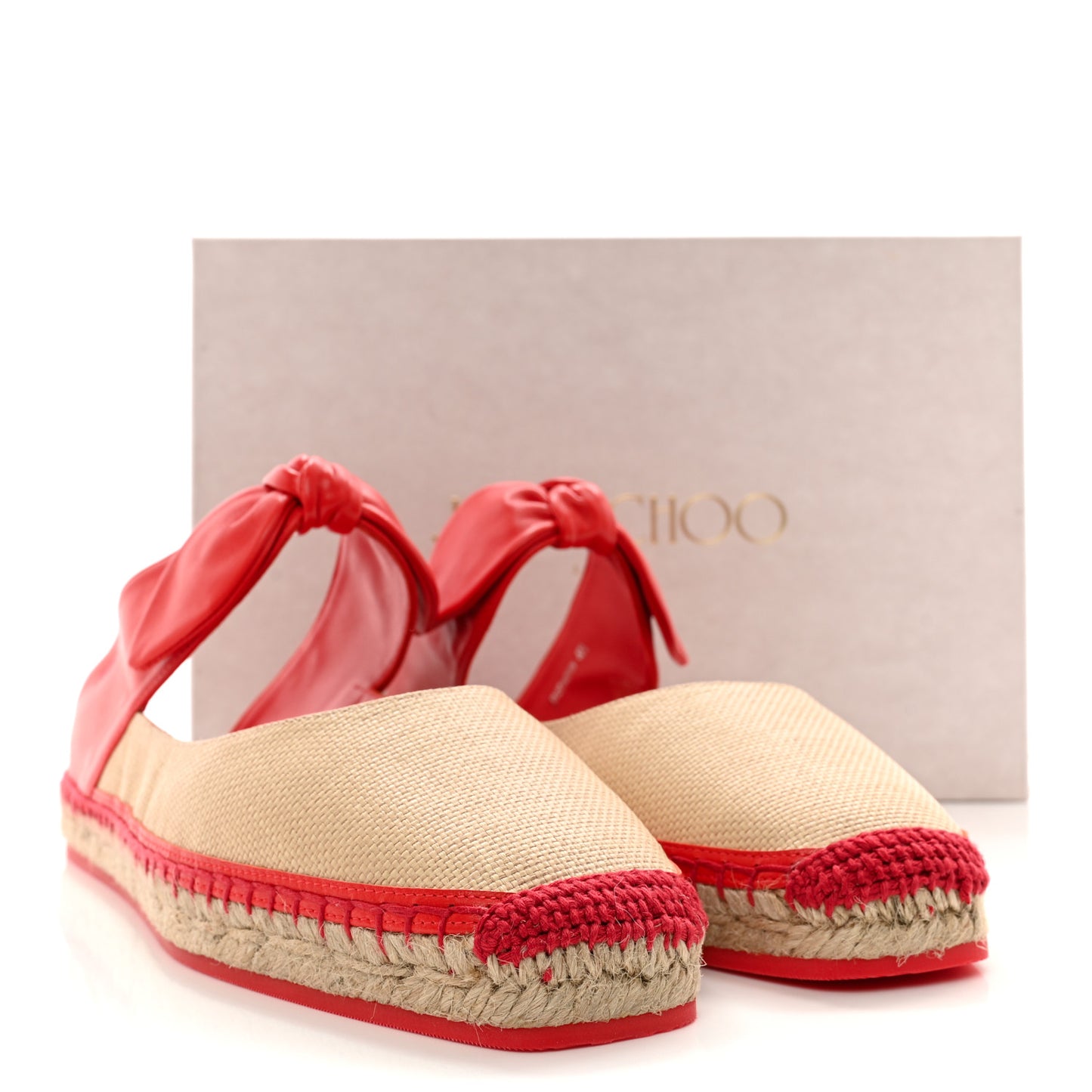 Nappa Raffia Reka Flats 40.5 Paprika Natural