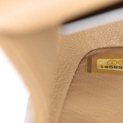 Chanel Caviar Quilted Medium Double Flap Beige 7 of 9