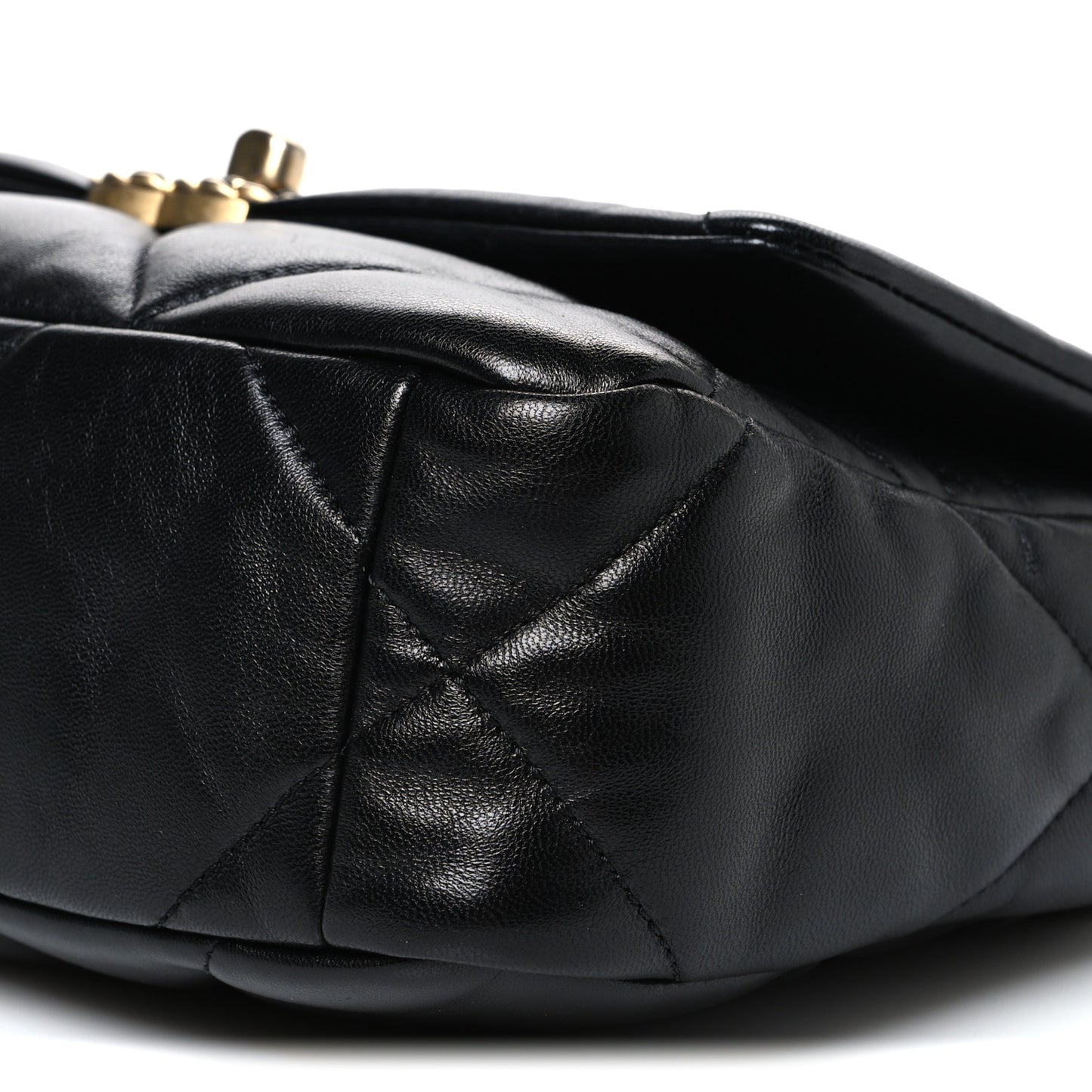 Lambskin Quilted Medium Chanel 19 Flap Black