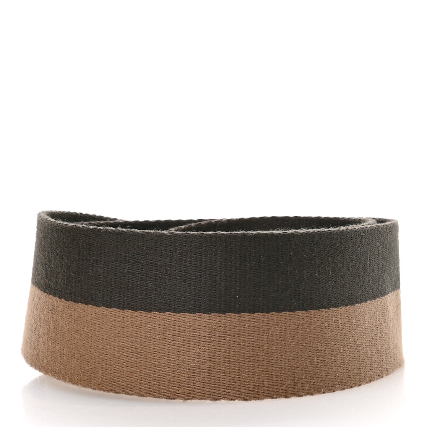 Canvas Vitello King Bi-Color Baguette Strap Beige