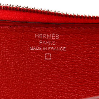 Hermes Shiny Alligator Azap Wallet Geranium 6 of 15