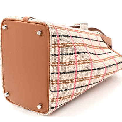 Hermes H Canvas Swift Couverture Carre Picotin Lock 18 PM Ecru Beige Fauve Rose Pop Black Gold 10 of 10