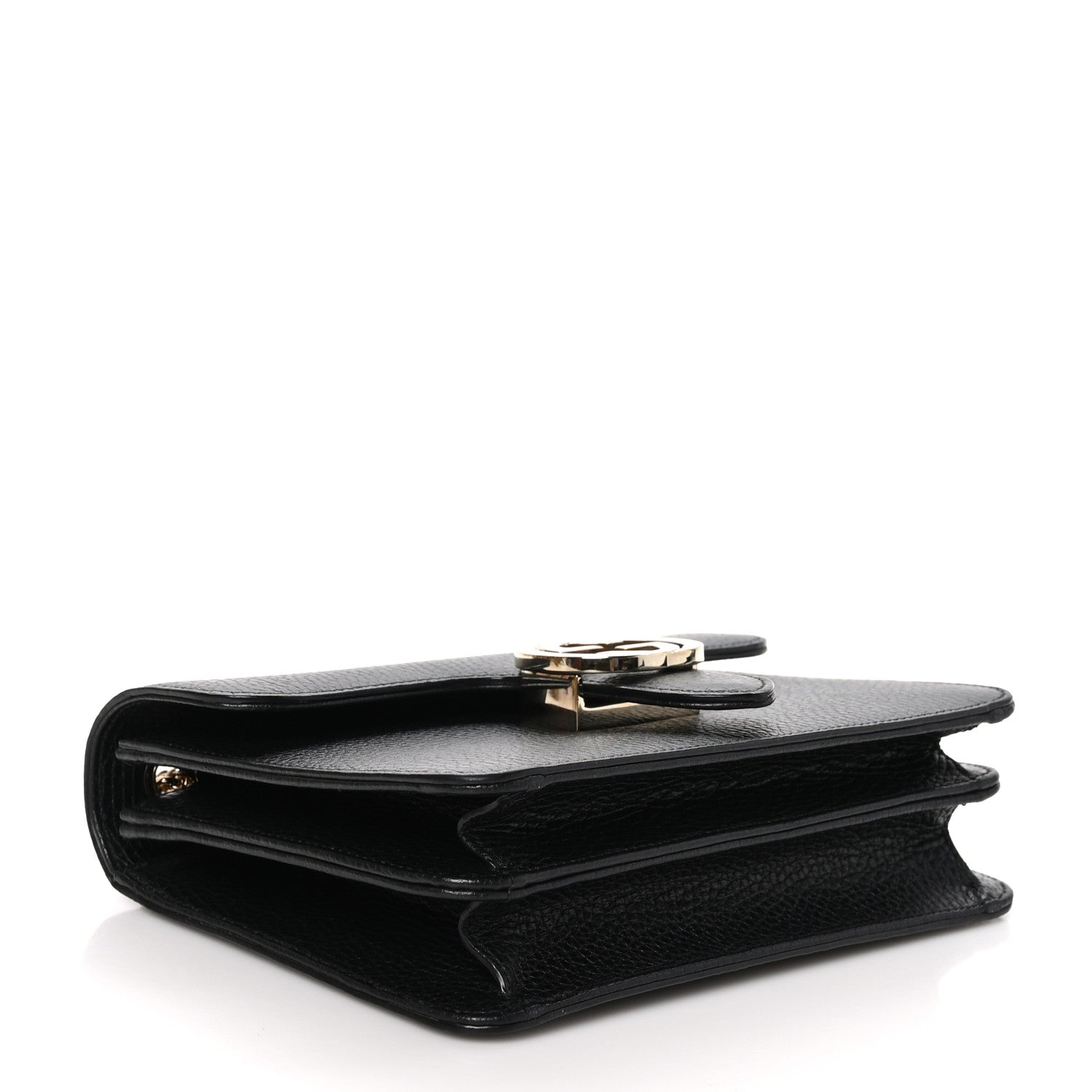 Gucci Dollar Calfskin Small Interlocking G Shoulder Bag Black 4 of 12