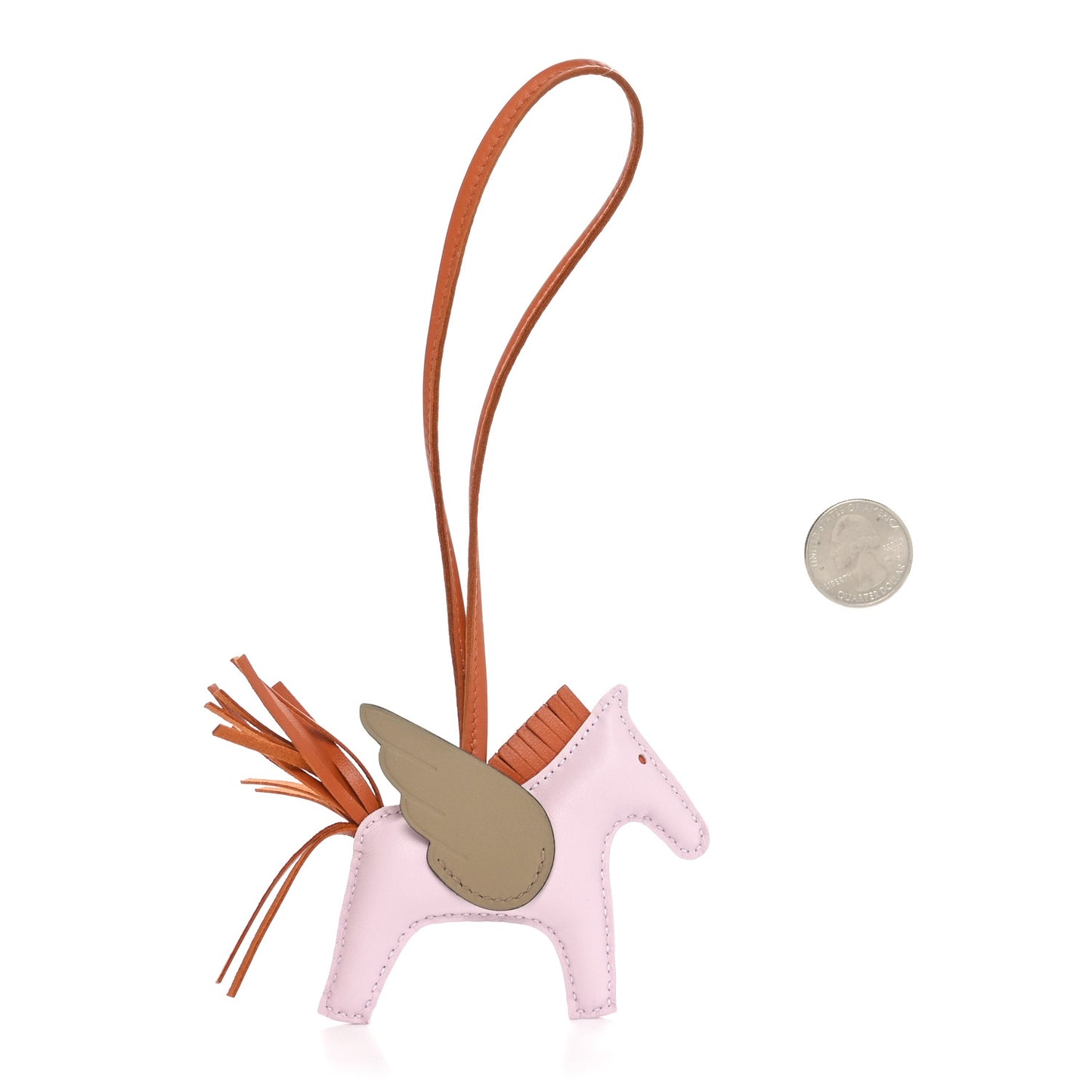 Milo Lambskin Grigri Rodeo Pegase Horse Bag Charm PM Mauve Pale Pain D'Epice Beige Marfa