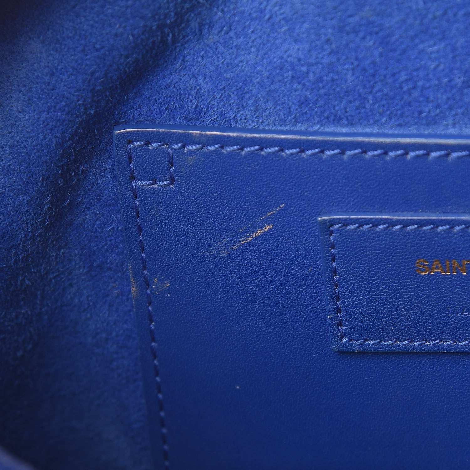 Saint Laurent Calfskin Classic Baby Duffle Blue 9 of 23