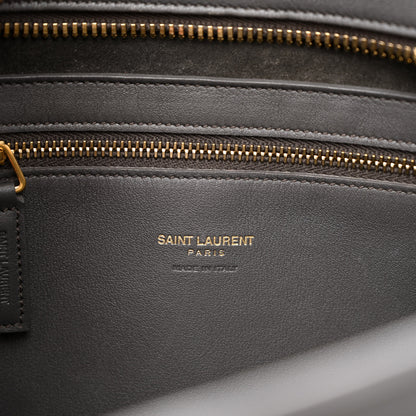Saint Laurent Smooth Calfskin Medium Monogram Cabas Fog 6 of 19