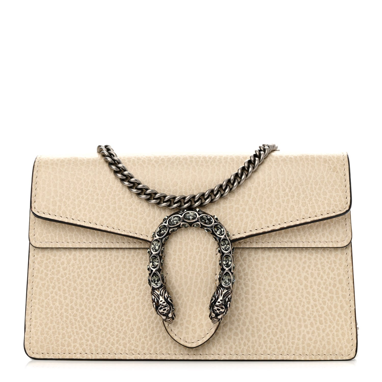 Gucci Dollar Calfskin Crystal Super Mini Dionysus Shoulder Bag Mystic White Black Diamond 1 of 11