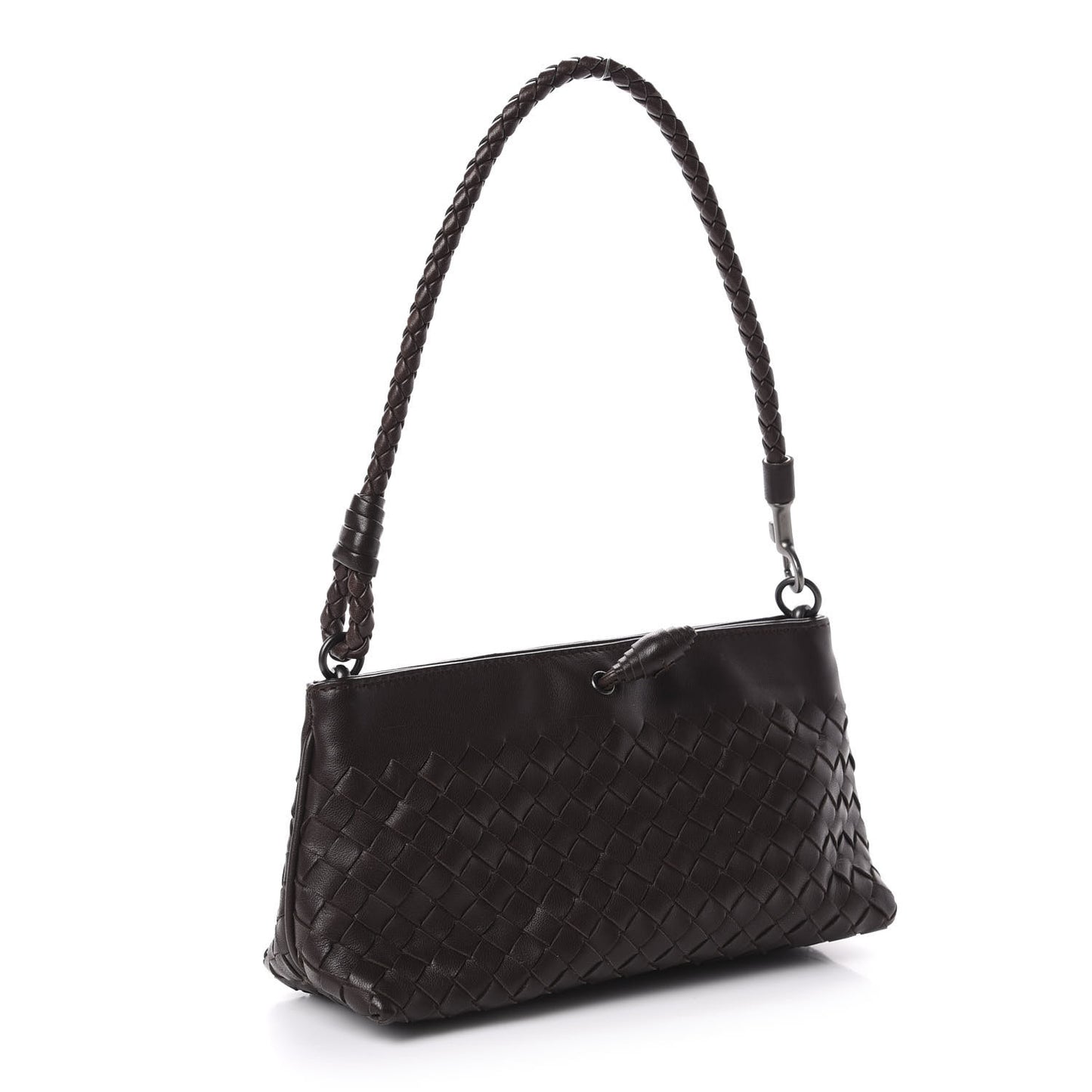 Nappa Intrecciato Mini Shoulder Bag Ebano