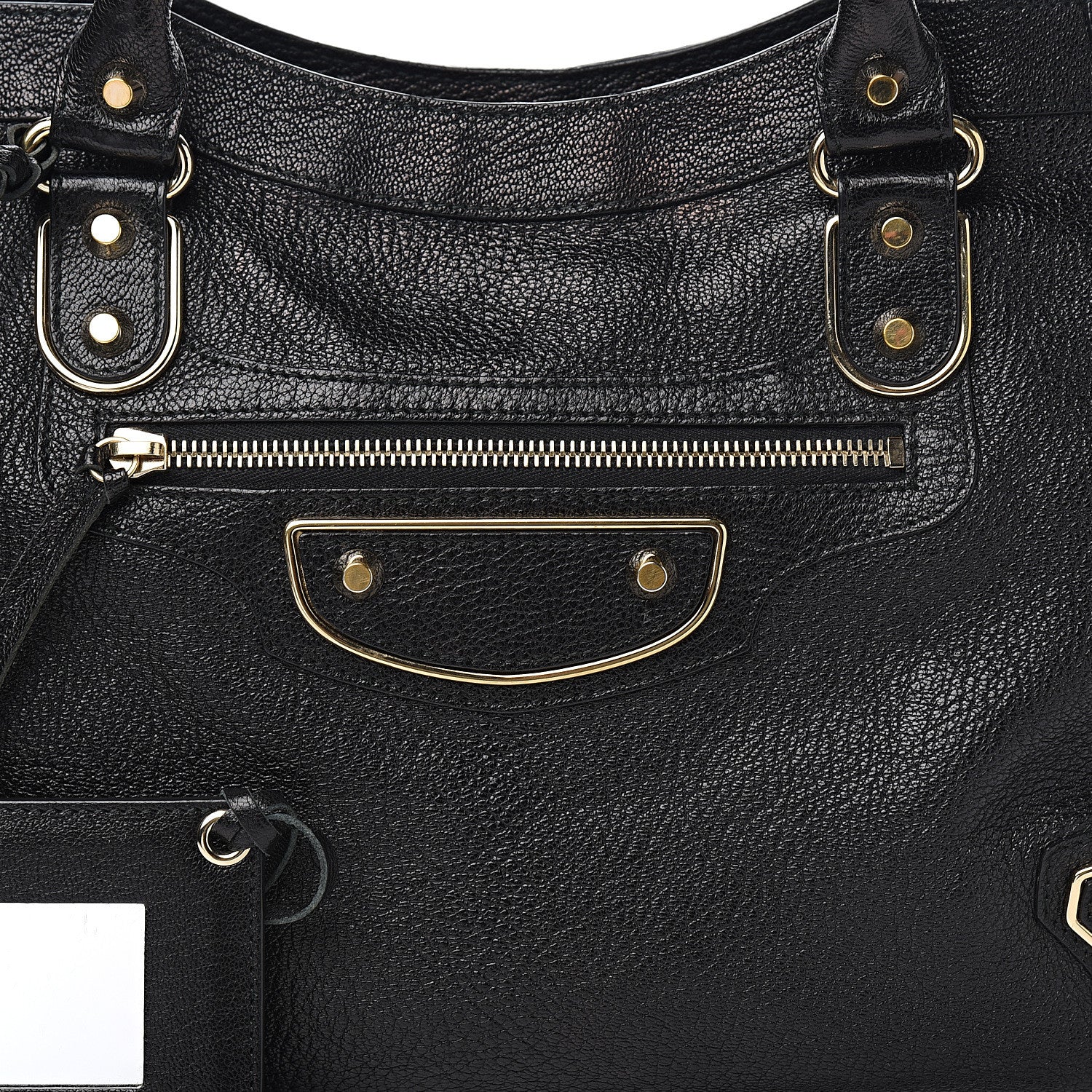 Balenciaga Chevre Gold Metallic Edge Hardware City Black 9 of 10