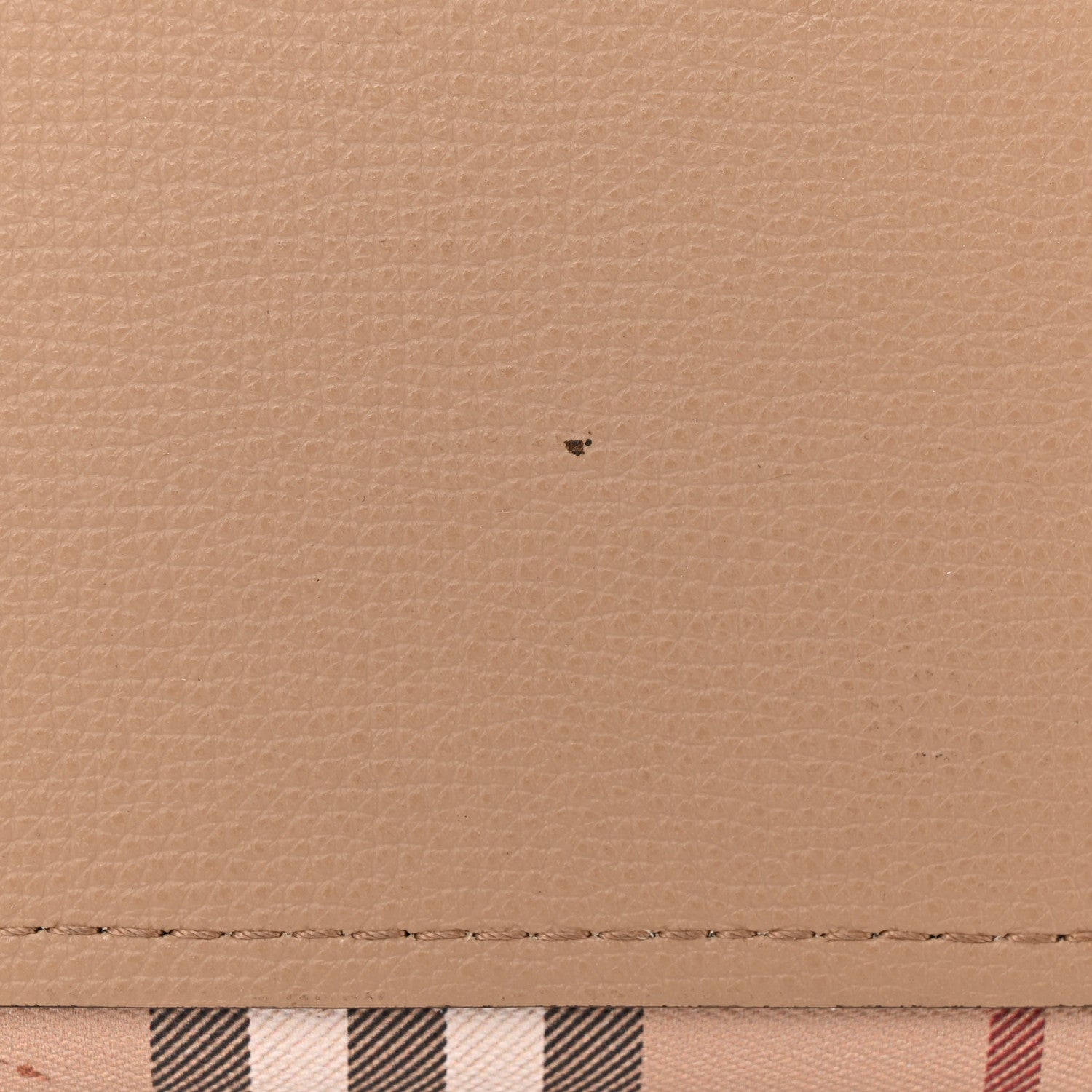 Burberry Grainy Calfskin Haymarket Check Medium Reversible Tote Camel 19 of 27