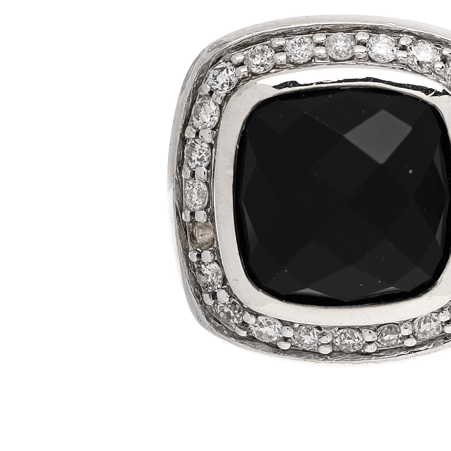David Yurman Sterling Silver Diamond Black Onyx Albion Earrings 5 of 5