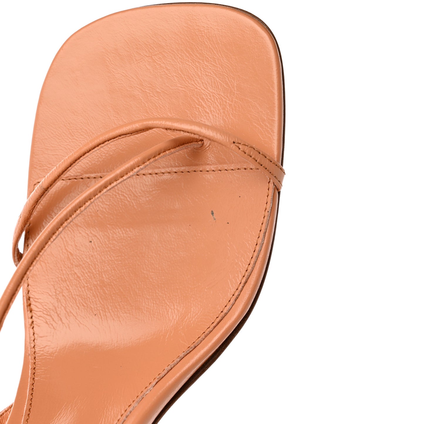 Crush Calfskin The Line 90mm Sandals 38 Clay