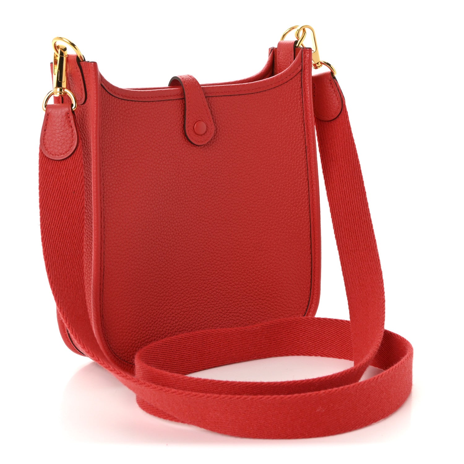Hermes Taurillon Clemence Evelyne TPM Rouge De Coeur 3 of 10