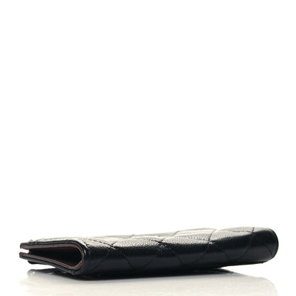 Chanel Caviar Quilted CC Zip Around Card Holder Black 4 of 8