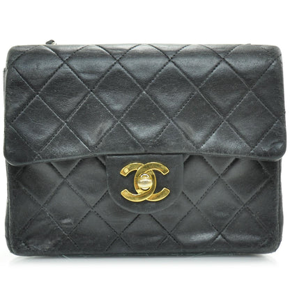 Chanel Lambskin Quilted Mini Flap Black GHW 1 of 10