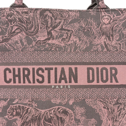 Christian Dior Canvas Embroidered Medium Dioriviera Toile De Jouy Book Tote Pink Grey 8 of 10
