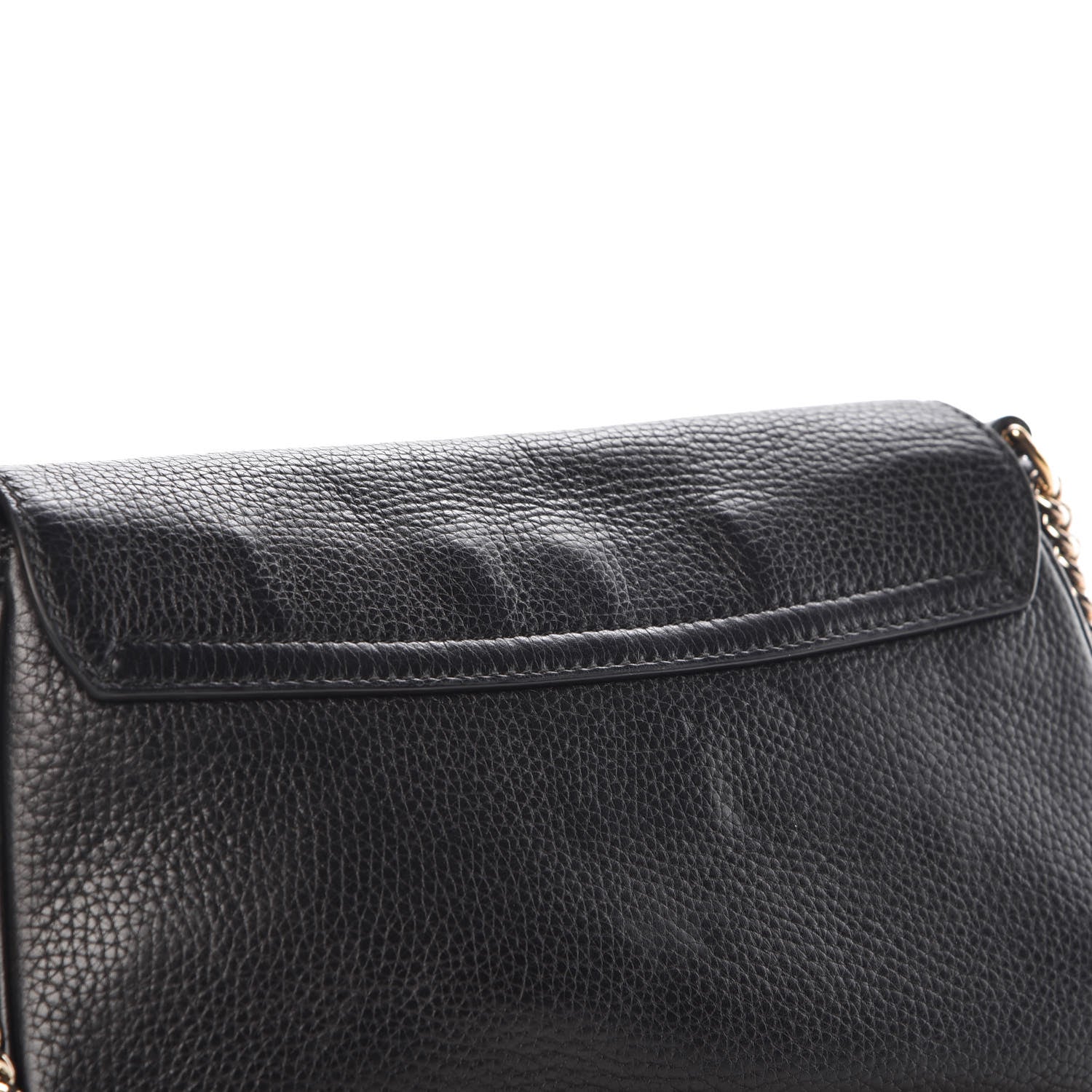 Gucci Pebbled Calfskin Medium Soho Flap Crossbody Black 10 of 12
