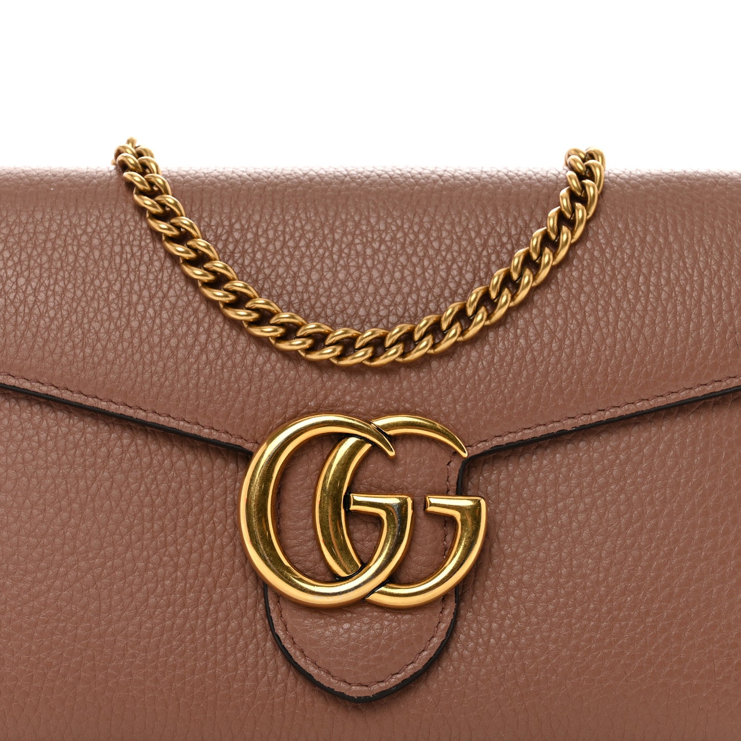 Cellarius Calfskin GG Marmont Chain Wallet Rosy Phard