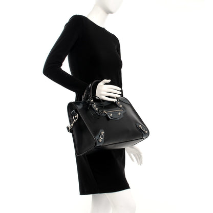 Balenciaga Smooth Calfskin Metallic Patent Giant 12 Silver Hardware City Black Gris 2 of 8