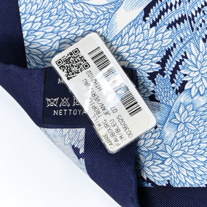 Hermes Silk Faubourg Tropical Scarf 90 Bleu Jean Vert Jaune Sofre 4 of 8